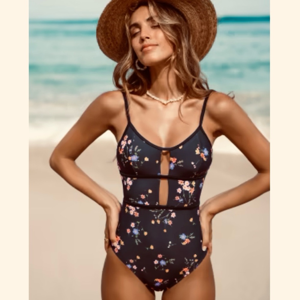 🌴Floral blue swimsuit